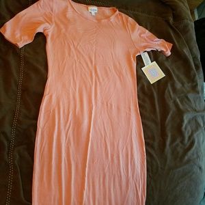 Lularoe peach short sleeve dress